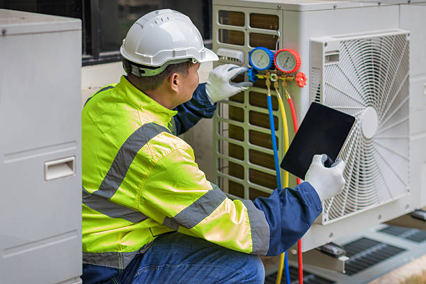 Professional Hvac technician working in Amesbury, MA